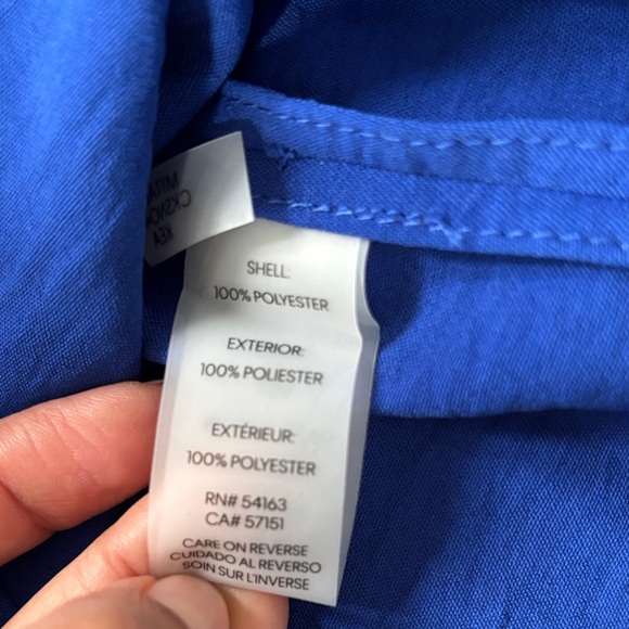 Calvin Klein Royal Blue V-Neck Blouse - Picture 5 of 5